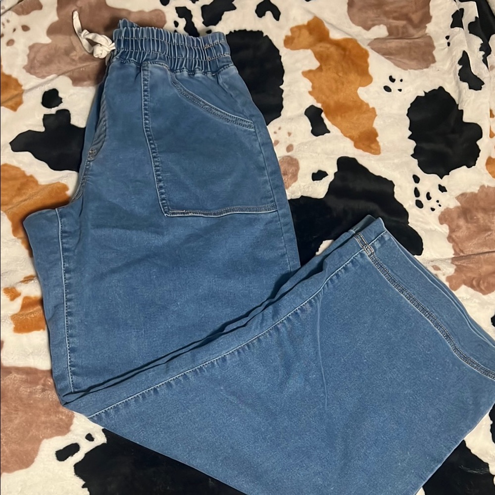 Stylish Blue Denim Joggers
